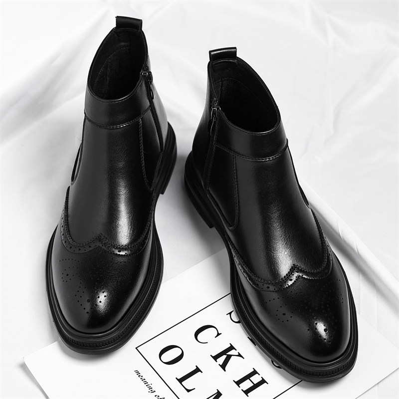 Autumn  Winter Thick Soled Men - đánh giá và giá Men Formal Wear With Boots