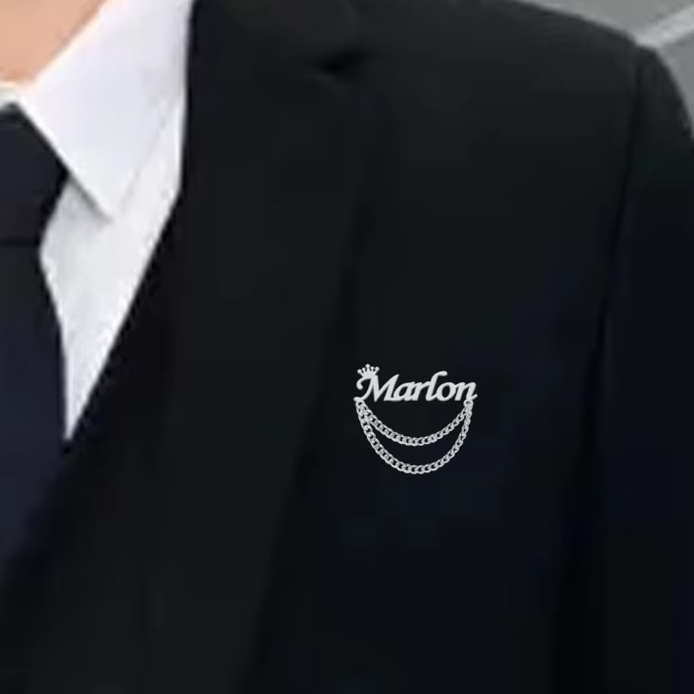 Personalized Name Brooch Custo - đánh giá và giá Tuxedo Lapel Pin