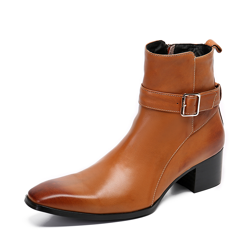 Winter Brown Buckle Pointed Me - đánh giá và giá Men Formal Wear With Boots