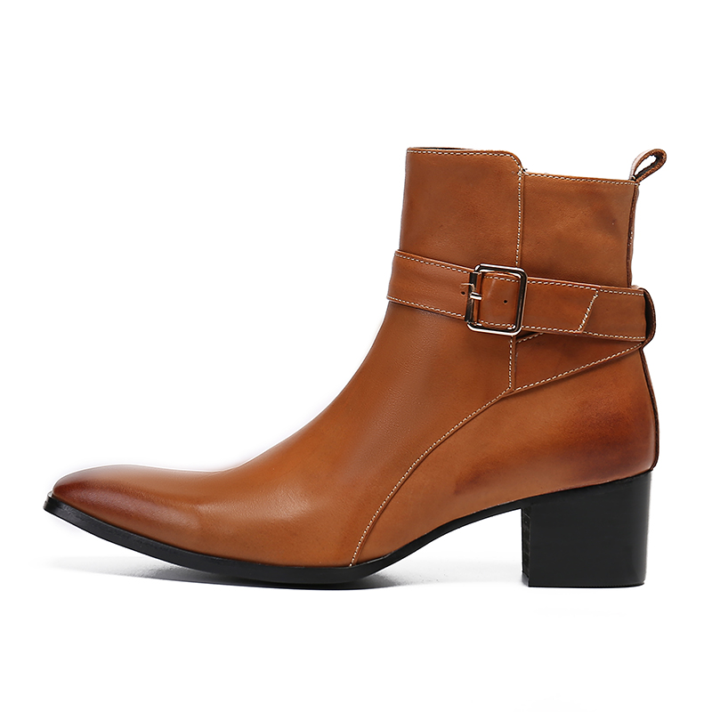 Winter Brown Buckle Pointed Me - đánh giá và giá Men Formal Wear With Boots