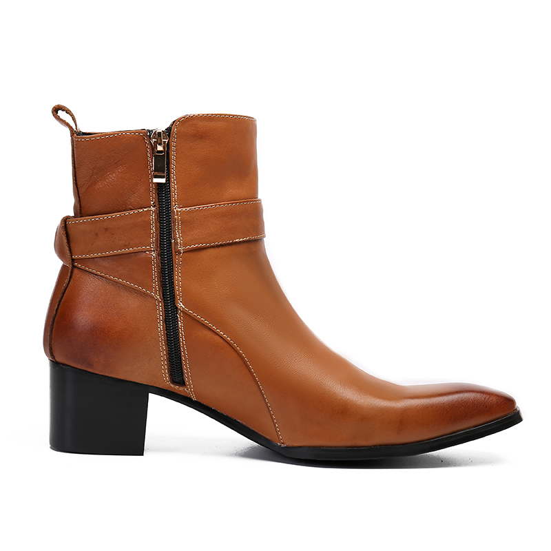 Winter Brown Buckle Pointed Me - đánh giá và giá Men Formal Wear With Boots