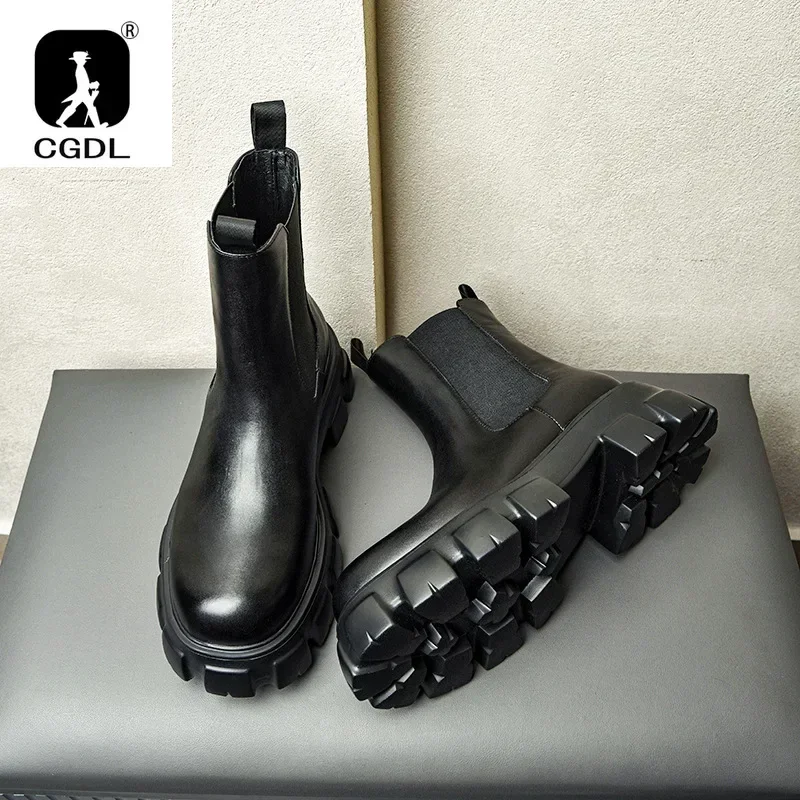 Genuine Leather Thick-soled Me - đánh giá và giá Men Formal Wear With Boots