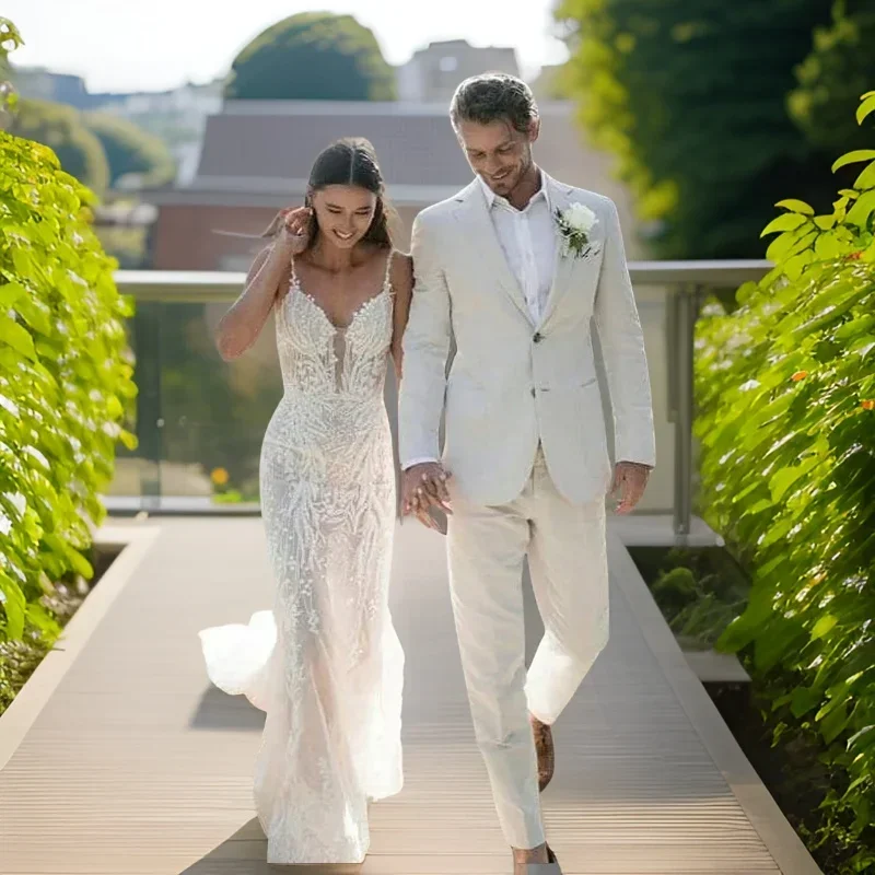 Linen Wedding Tuxedo For Men S - đánh giá và giá Men Formal Wear Modern